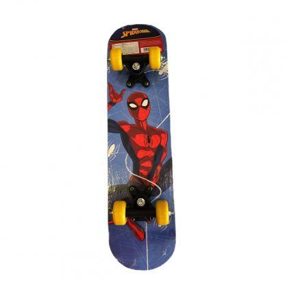 Skateboard Spiderman En Bois 9 Couches - 79x20 Cm, Roues PU 50mm, Axe Aluminium